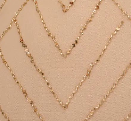 Adrianna Papell Wedding Guest Dresses|Formal Dresses*Art Deco Beaded Mermaid Gown With Cowl Neckline In Champagne Gold
