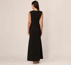 Adrianna Papell Wedding Guest Dresses|Formal Dresses*Beaded Crepe Long Dress In