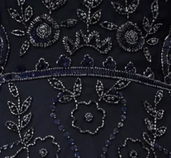 Adrianna Papell Wedding Guest Dresses|Petite-Friendly*Beaded Midi Dress With Sheer Short Sleeves In