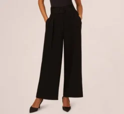 Adrianna Papell Pants & Skirts|Co-Ord Sets*Belted Wide Leg Pants With Pockets In