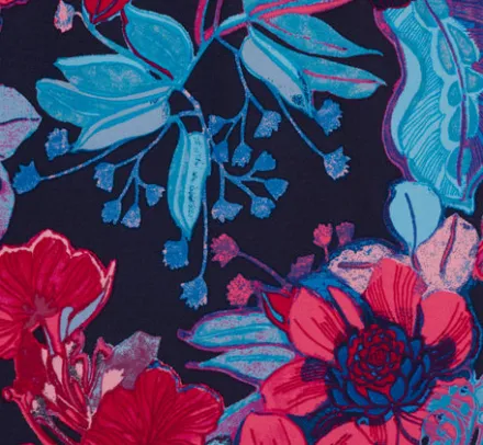 Adrianna Papell Wedding Guest Dresses|Day Dresses*Bright Floral Print Midi Dress With Flutter Sleeves In Navy Pink Multi