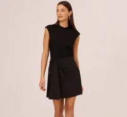 Adrianna Papell Wedding Guest Dresses|Day Dresses*Cap Sleeve A Line Dress With Twisted Waist In