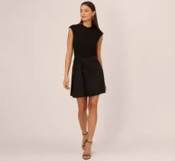 Adrianna Papell Wedding Guest Dresses|Day Dresses*Cap Sleeve A Line Dress With Twisted Waist In