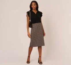 Adrianna Papell Tops & Blouses|Co-Ord Sets*Collared Button Up Top With Flutter Sleeves In