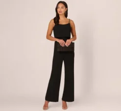 Adrianna Papell Jumpsuits|Day Dresses*Crepe Popover Jumpsuit With Chain Straps In