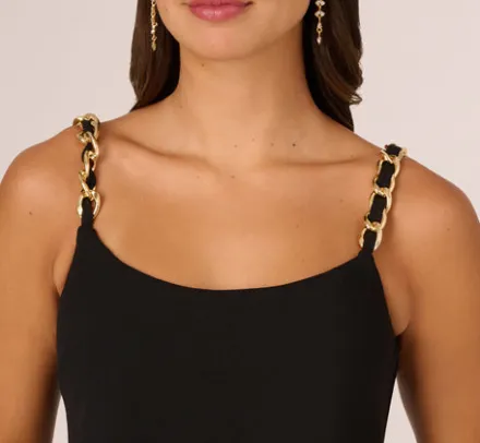 Adrianna Papell Jumpsuits|Day Dresses*Crepe Popover Jumpsuit With Chain Straps In