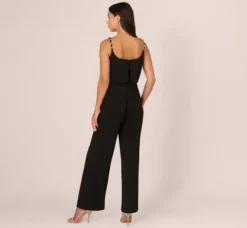 Adrianna Papell Jumpsuits|Day Dresses*Crepe Popover Jumpsuit With Chain Straps In
