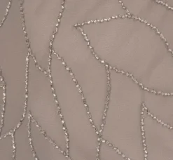 Adrianna Papell Wedding Guest Dresses|Formal Dresses*Deco Floral Beaded Blouson Gown With Halter Neckline In Pewter Silver