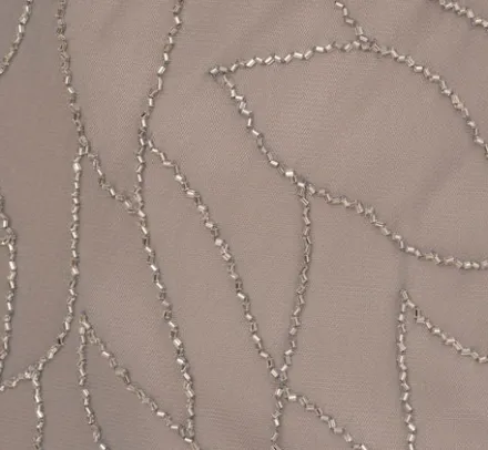 Adrianna Papell Wedding Guest Dresses|Formal Dresses*Deco Floral Beaded Blouson Gown With Halter Neckline In Pewter Silver