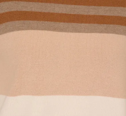 Adrianna Papell Tops & Blouses|Sweaters*Drop Shoulder Boat Neck Color Blocked Sweater In Camel Ht Oatmeal Block Multi