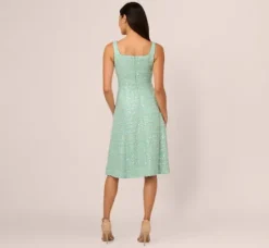 Adrianna Papell Wedding Guest Dresses|Petite-Friendly*Fit And Flare Sequin Boucle Dress In