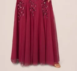 Adrianna Papell Wedding Guest Dresses|Formal Dresses*Floral Beaded One Shoulder Mermaid Gown With Godet Skirt In