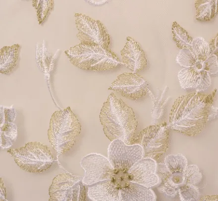 Adrianna Papell Day Dresses|Petite-Friendly*Floral Embroidery Illusion Midi Dress In Ivory Gold