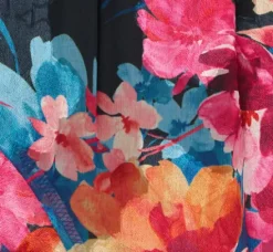 Adrianna Papell Wedding Guest Dresses|Formal Dresses*Floral Printed Halter Mermaid Gown With Ruffle Details In Navy Multi
