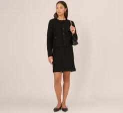 Adrianna Papell Tops & Blouses|Sweaters*Fray Trimmed Cardigan Sweater With Long Sleeves In