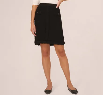 Adrianna Papell Pants & Skirts|Co-Ord Sets*Fray Trimmed Pencil Skirt With Pockets In