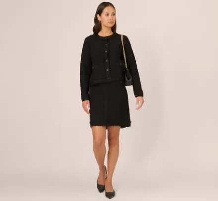 Adrianna Papell Pants & Skirts|Co-Ord Sets*Fray Trimmed Pencil Skirt With Pockets In