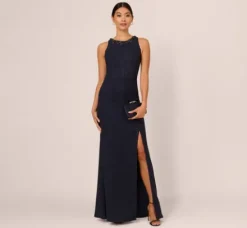 Adrianna Papell Wedding Guest Dresses|Formal Dresses*Glitter Boucle Stretch Gown In
