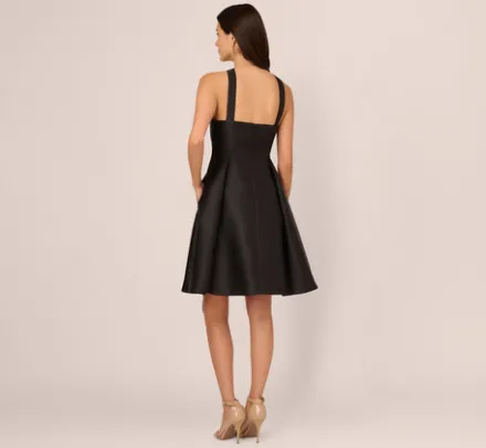 Adrianna Papell Wedding Guest Dresses|Day Dresses*Halter Mikado Dress With Jeweled Ring Accent In