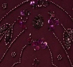 Adrianna Papell Wedding Guest Dresses|Formal Dresses*Hand-Beaded Ankle-Length Dress In Night Plum