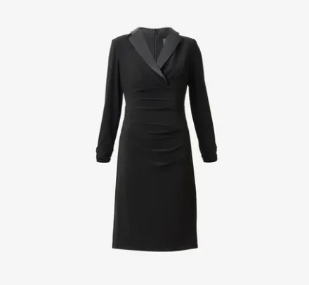 Adrianna Papell Wedding Guest Dresses|Day Dresses*Jersey And Satin Short Sheath Tuxedo Dress In