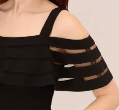 Adrianna Papell Jumpsuits|Day Dresses*Jersey Banded Ruffled Jumpsuit With Cold Shoulder In