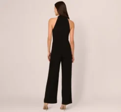 Adrianna Papell Jumpsuits|Day Dresses*Jersey Halter Jumpsuit With Overlay Details In