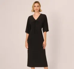 Adrianna Papell Wedding Guest Dresses|Ap Exclusives*Jersey Midi Dress With Dolman Short Sleeves In