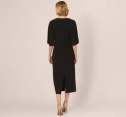 Adrianna Papell Wedding Guest Dresses|Ap Exclusives*Jersey Midi Dress With Dolman Short Sleeves In