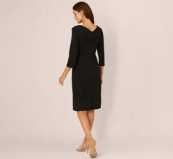 Adrianna Papell Wedding Guest Dresses|Day Dresses*Knit Crepe Tie Front Sheath Dress In