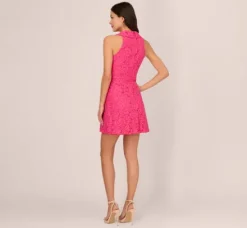 Adrianna Papell Wedding Guest Dresses|Day Dresses*Lace Tuxedo Dress With Faux Wrap Details In