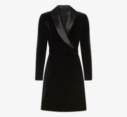 Adrianna Papell Wedding Guest Dresses|Day Dresses*Long Sleeve Velvet Tuxedo Dress In