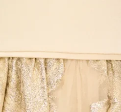 Adrianna Papell Wedding Guest Dresses|Formal Dresses*Metallic Jacquard Sleeveless Ball Gown With Crinoline Details In Light Gold
