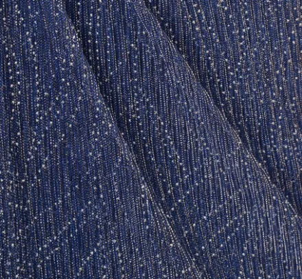 Adrianna Papell Wedding Guest Dresses|Formal Dresses*Metallic Mesh Faux Wrap Gown With Ruffle Accents In Light Navy