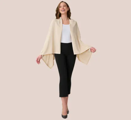 Adrianna Papell Shawls & Wraps|S'Hug®*Metallic S'Hug® With Tunnel Sleeves In