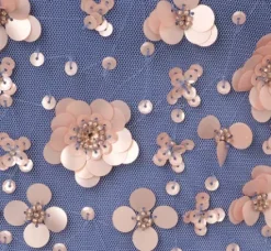 Adrianna Papell Wedding Guest Dresses|Formal Dresses*Off Shoulder Dress With Floral Embellishment In French Blue Coral