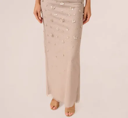 Adrianna Papell Wedding Guest Dresses|Formal Dresses*Off Shoulder Dress With Floral Embellishment In