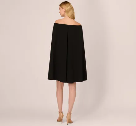 Adrianna Papell Wedding Guest Dresses|Day Dresses*Off The Shoulder Cape Dress In
