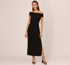 Adrianna Papell Wedding Guest Dresses|Day Dresses*Off The Shoulder Jersey Maxi Dress In