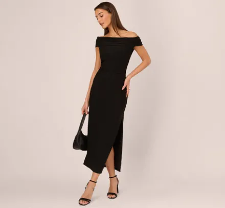Adrianna Papell Wedding Guest Dresses|Day Dresses*Off The Shoulder Jersey Maxi Dress In