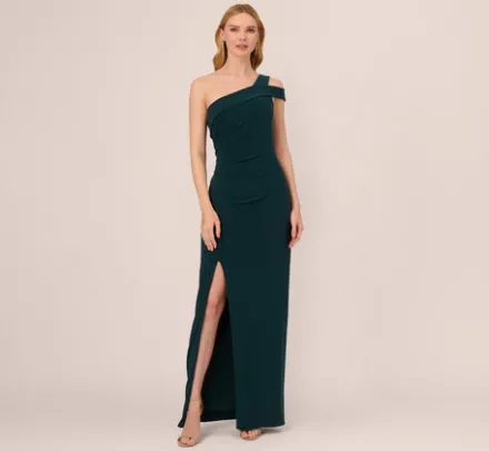 Adrianna Papell Wedding Guest Dresses|Formal Dresses*One Shoulder Column Gown With Cutout Shoulder In