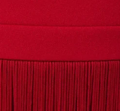 Adrianna Papell Wedding Guest Dresses*One Shoulder Fringe Mini Dress In Matador Red