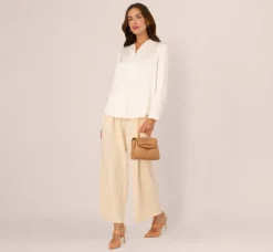 Adrianna Papell Tops & Blouses|Co-Ord Sets*Pebble Satin Woven Blouse In