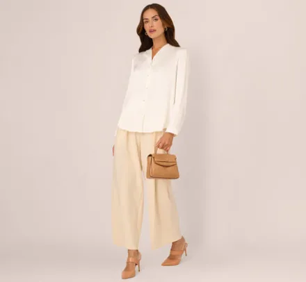 Adrianna Papell Tops & Blouses|Co-Ord Sets*Pebble Satin Woven Blouse In