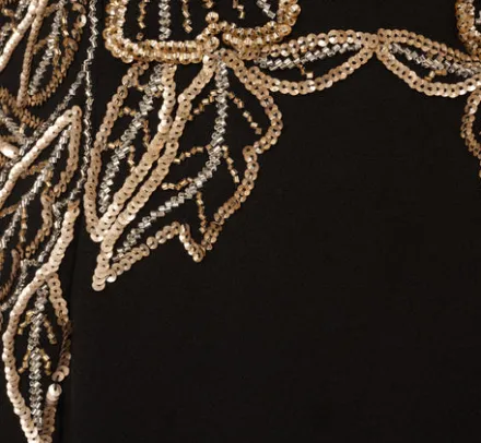 Adrianna Papell Wedding Guest Dresses|Formal Dresses*Plus Size Beaded Crepe Long Dress In