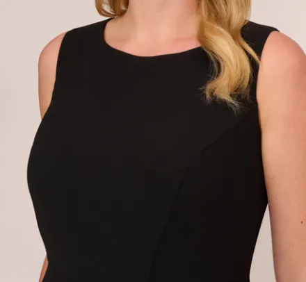 Adrianna Papell Jumpsuits|Day Dresses*Plus Size Colorblock Jumpsuit With Skirt Overlay In Black Ivory