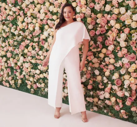 Adrianna Papell Jumpsuits|Formal Dresses*Plus Size Flutter One Shoulder Jumpsuit In