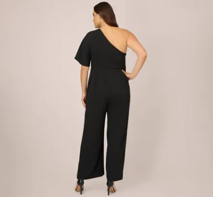 Adrianna Papell Jumpsuits|Formal Dresses*Plus Size Flutter One Shoulder Jumpsuit In