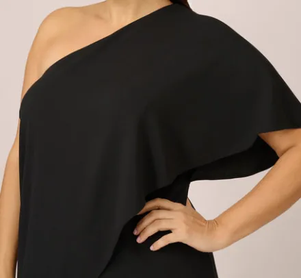 Adrianna Papell Jumpsuits|Formal Dresses*Plus Size Flutter One Shoulder Jumpsuit In