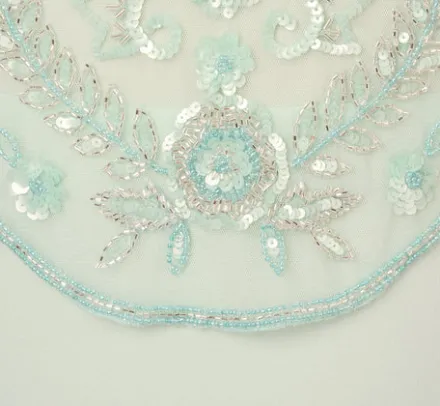 Adrianna Papell Wedding Guest Dresses|Formal Dresses*Plus Size Hand-Beaded Illusion Long Gown With Flutter Sleeves In Mint Glass